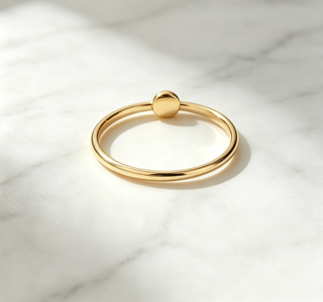 Plain Thin Gold Stackable Basic Ring