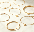 Smooth Thin Plain Gold Bangle