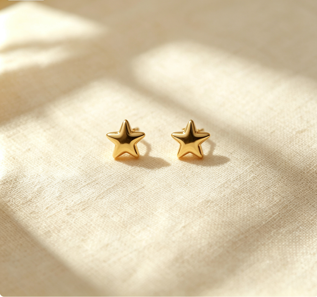 Smooth Mini Round Disc Gold Studs