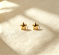 Smooth Mini Round Disc Gold Studs
